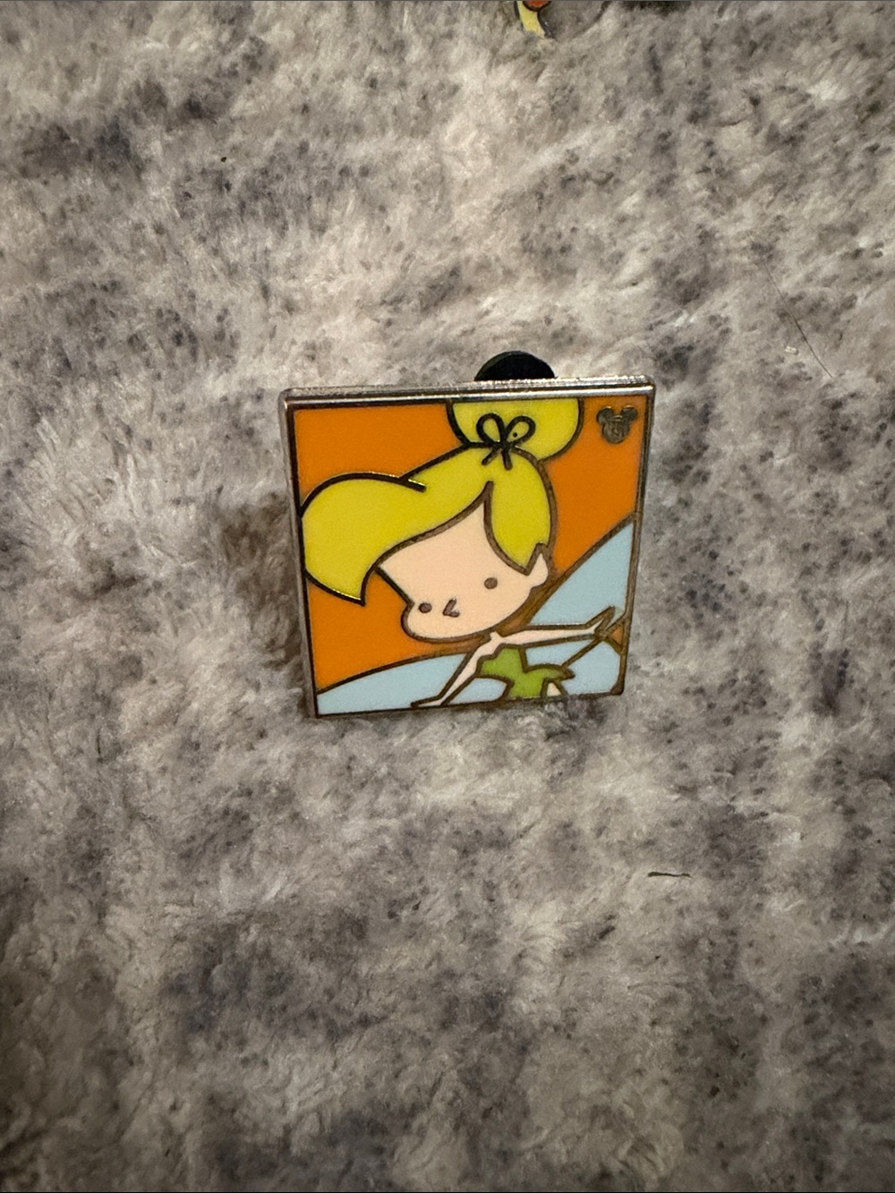 Tinker Bell Square Enamel Pin - Hidden Mickey Series- Sweet Characters